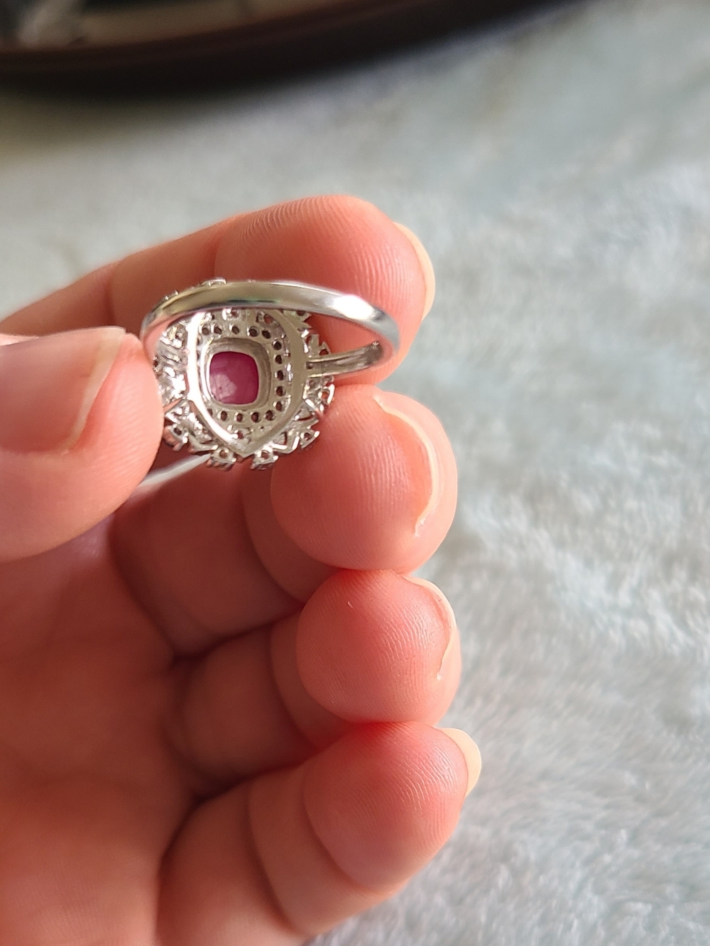 Sterling Silver Ruby Ring - Picture 5 of 6